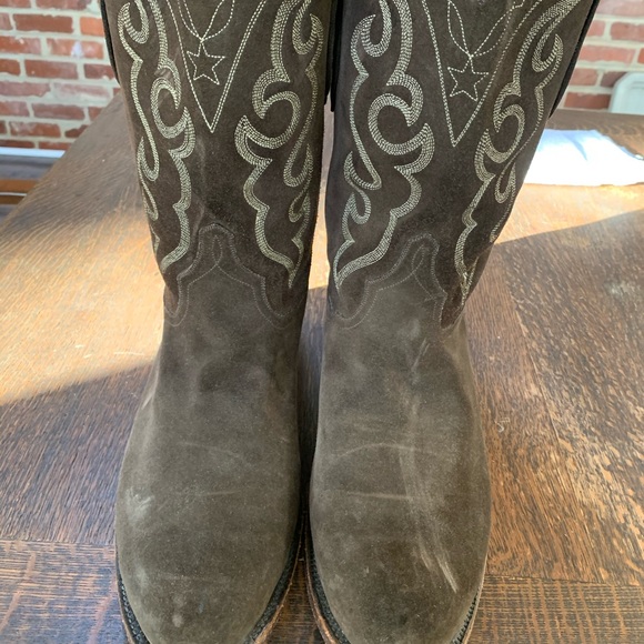 JB Hill Shoes Handmade Jb Hill Boots In Chocolate Brown Suede